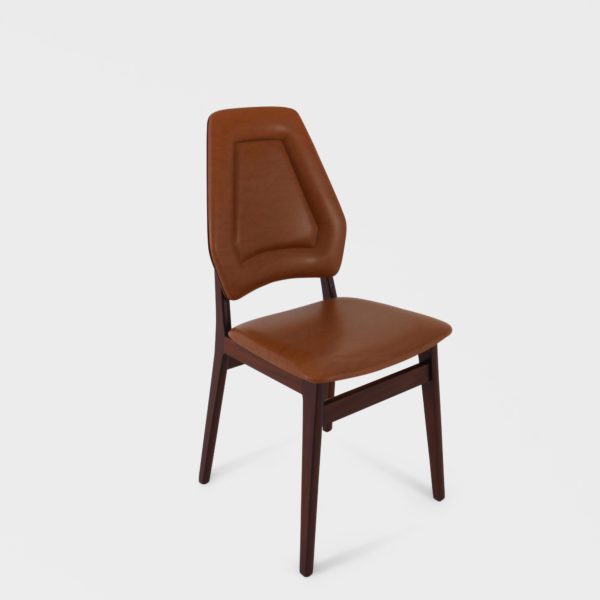 6 stk retro Spisestoler i duateak med cognac skai - Image 2
