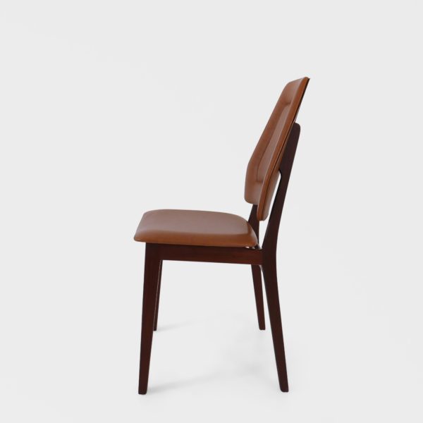 6 stk retro Spisestoler i duateak med cognac skai - Image 9
