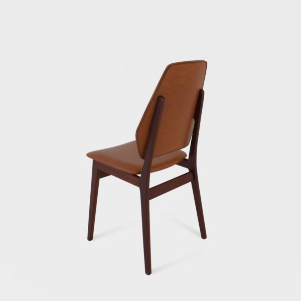 6 stk retro Spisestoler i duateak med cognac skai - Image 8