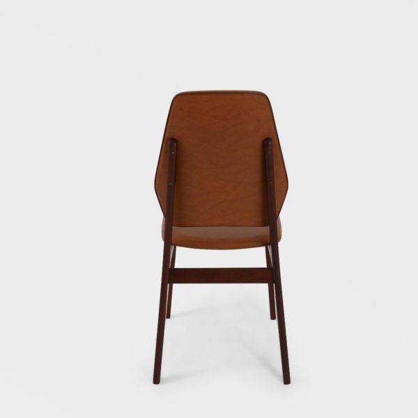 6 stk retro Spisestoler i duateak med cognac skai - Image 7