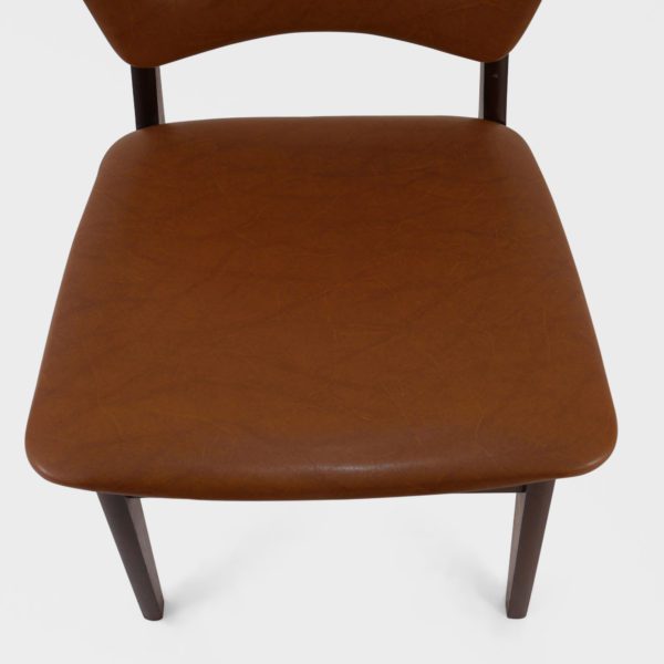 6 stk retro Spisestoler i duateak med cognac skai - Image 6