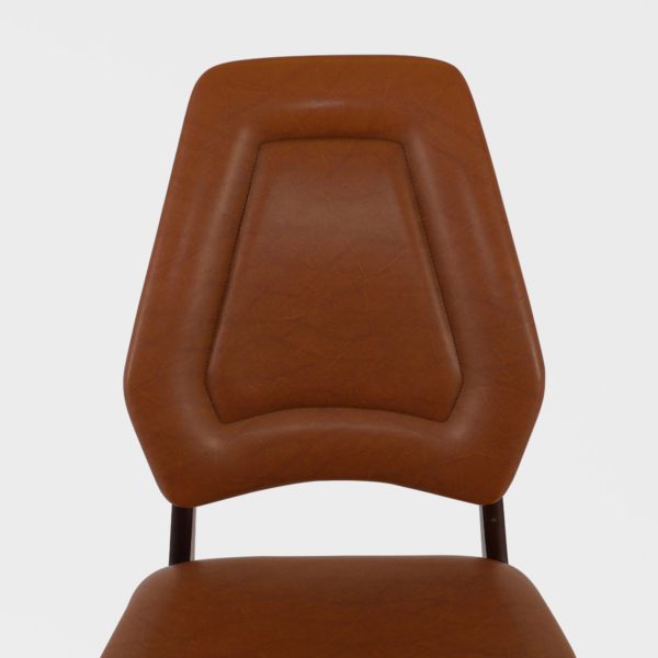 6 stk retro Spisestoler i duateak med cognac skai - Image 5