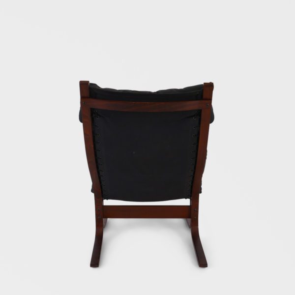 Høy "Siesta" Lenestol av Ingmar Relling | Sort Skinn - Image 8