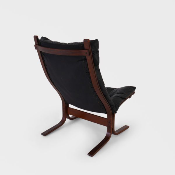 Høy "Siesta" Lenestol av Ingmar Relling | Sort Skinn - Image 7