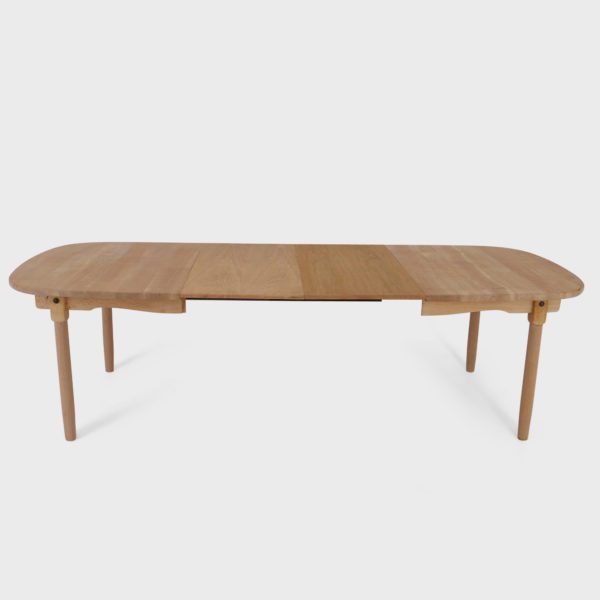 Dansk Ovalt Spisebord i Heltre Eik | 2 Ileggsplater - Image 12