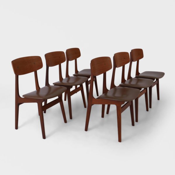 "Modell 144" Spisestuestoler av Gustav Bahus | Teak