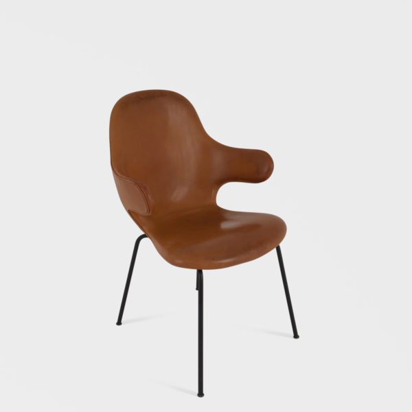 “JH15/Catch” Spisestuestoler av James Hayton for &Tradition | Cognac Skinn - Image 2
