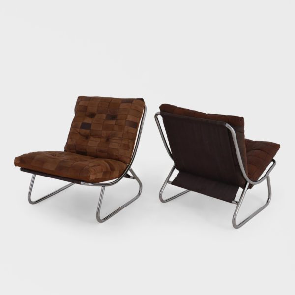 Danske Vintage Lenestoler | Skinn & Krom