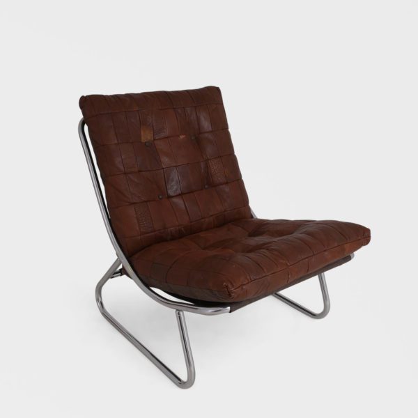 Danske Vintage Lenestoler | Skinn & Krom - Image 10