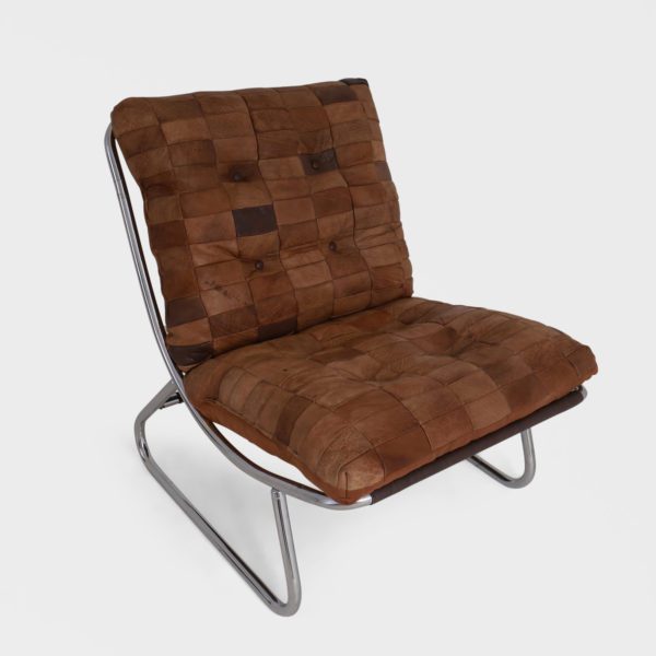 Danske Vintage Lenestoler | Skinn & Krom - Image 7