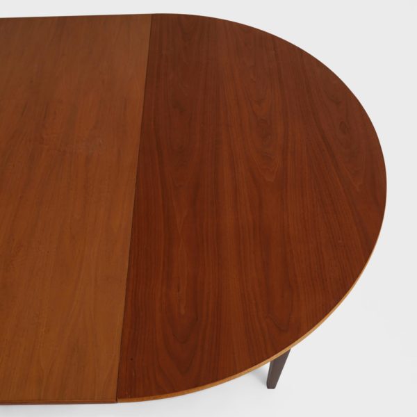 Rundt Vintage Spisebord i Valnøtt | Ileggsplate - Image 7