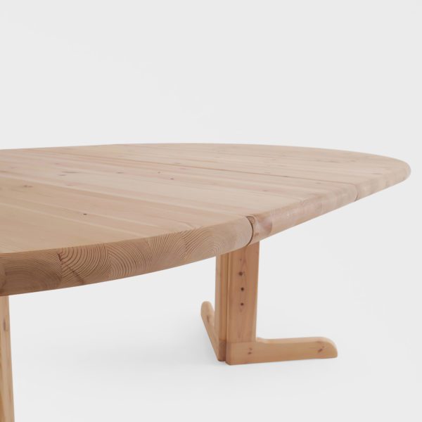 Rundt Spisebord Furu | 2 ileggplater - Image 12