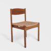 Nyflettede Vintage Spisestuestol i Eik | Papirgarn - Image 4