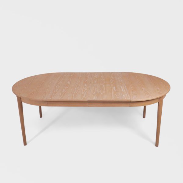 Rundt Vintage Spisebord i Eik med 2 Ileggsplater | 207 cm - Image 3