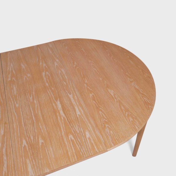 Rundt Vintage Spisebord i Eik med 2 Ileggsplater | 207 cm - Image 10