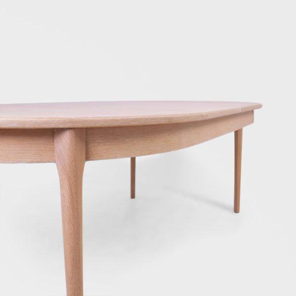 Rundt Vintage Spisebord i Eik med 2 Ileggsplater | 207 cm - Image 8