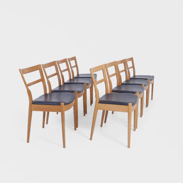 8 stk, "Stockholm" Spisestuestoler, Vintage IKEA fra 1990-tallet | Eik og Skinn