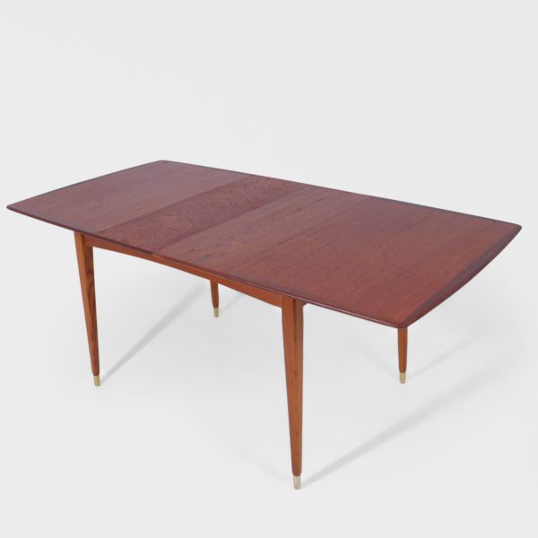 Retro Spisebord i Teak | 2 Ileggsplater - Image 4