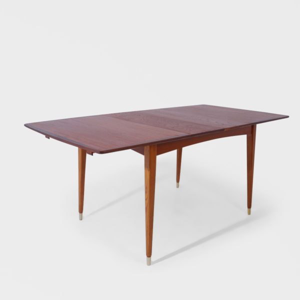 Retro Spisebord i Teak | 2 Ileggsplater - Image 2