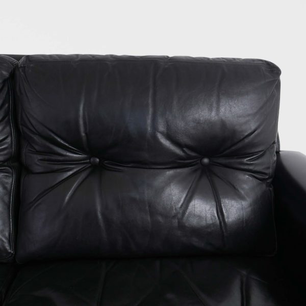 Vintage Sofa | Sort Skinn - Image 11