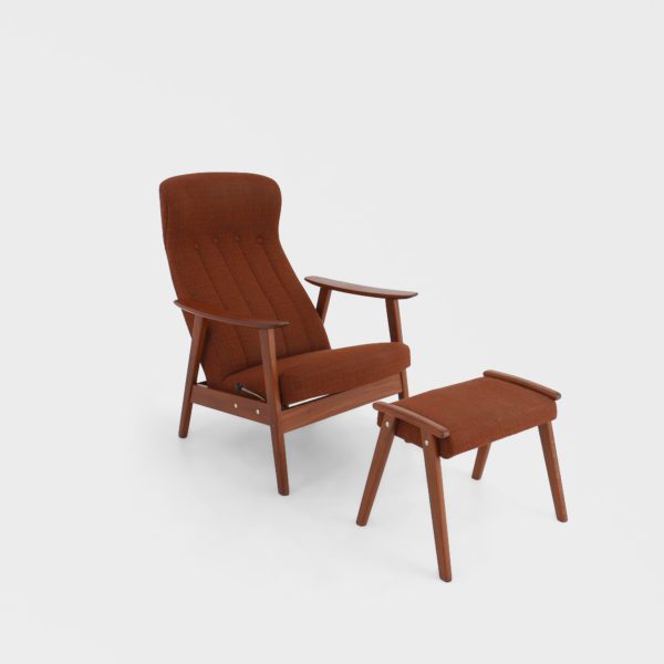 Retro Lenestol i Teak med Vipp
