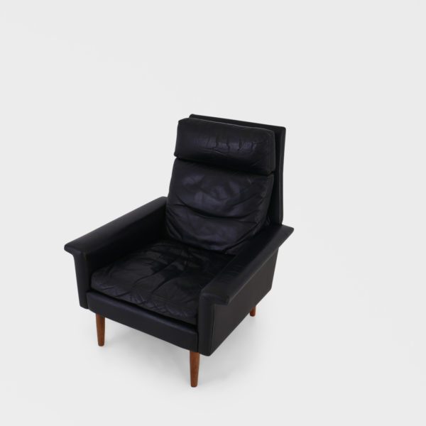 Vintage Lenestoler Trukket | Sort Skinn - Image 5