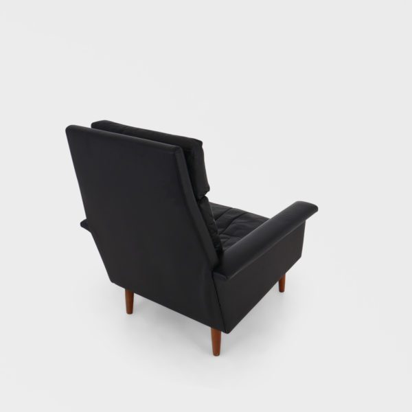 Vintage Lenestoler Trukket | Sort Skinn - Image 6