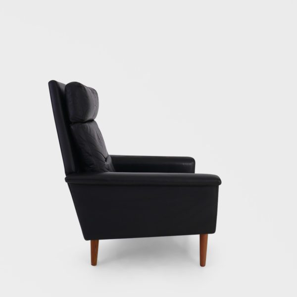 Vintage Lenestoler Trukket | Sort Skinn - Image 7