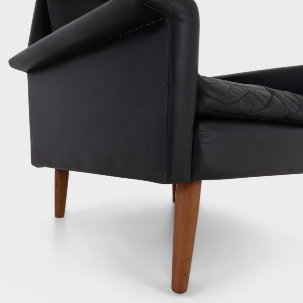 Vintage Lenestoler Trukket | Sort Skinn - Image 10