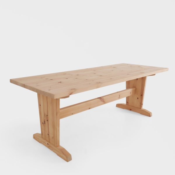 Vintage Shakerbord i Furu | 200 cm - Image 3