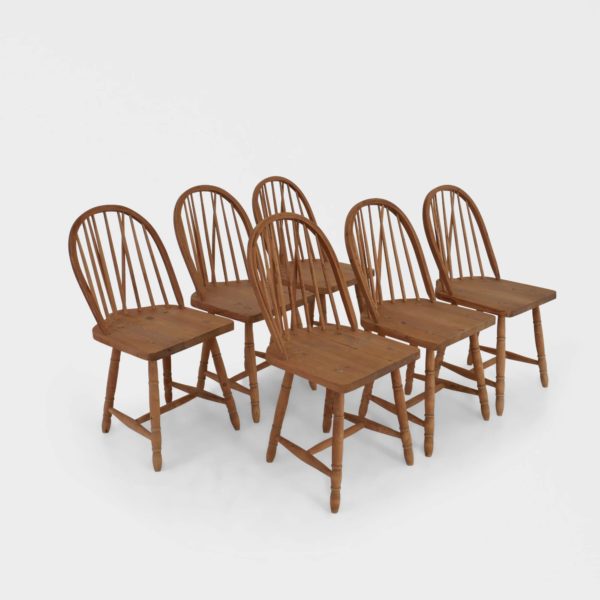 6 Stk Vintage Budalsstoler