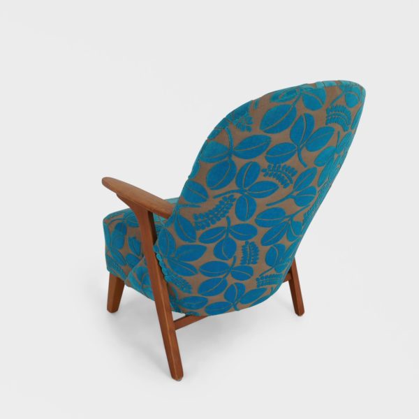 Vintage Lenestol Trukket i Stoff fra Designers Guild - Image 5