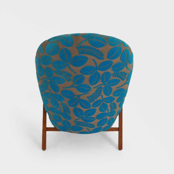 Vintage Lenestol Trukket i Stoff fra Designers Guild - Image 6