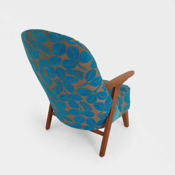 Vintage Lenestol Trukket i Stoff fra Designers Guild - Image 7