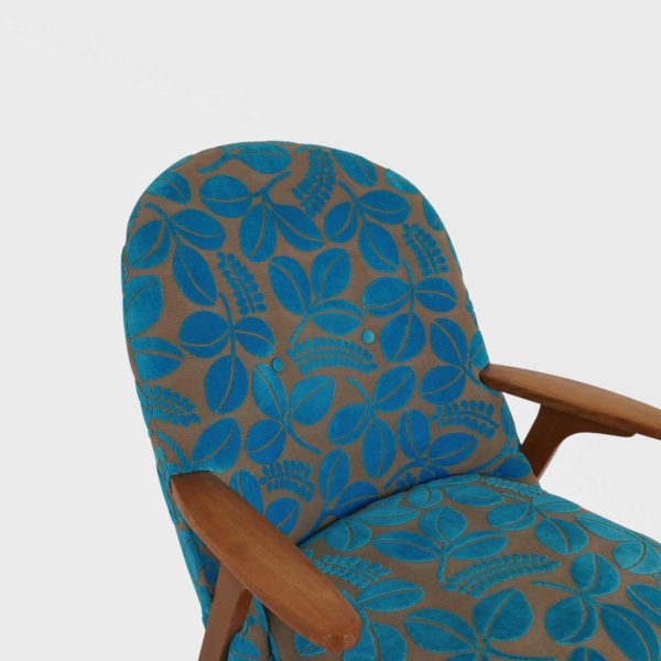 Vintage Lenestol Trukket i Stoff fra Designers Guild - Image 8