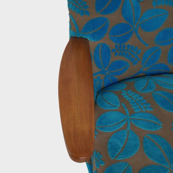 Vintage Lenestol Trukket i Stoff fra Designers Guild - Image 10