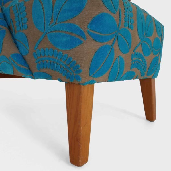 Vintage Lenestol Trukket i Stoff fra Designers Guild - Image 11