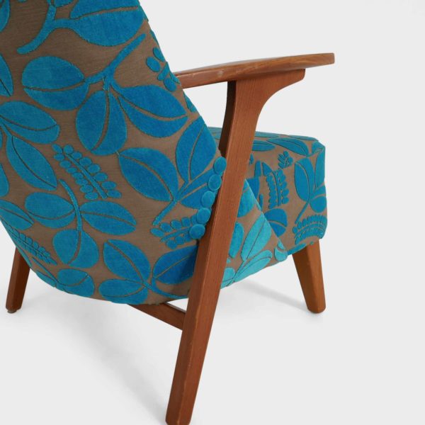 Vintage Lenestol Trukket i Stoff fra Designers Guild - Image 12