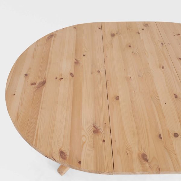 Rundt Spisebord Furu | Ileggsplate - Image 7