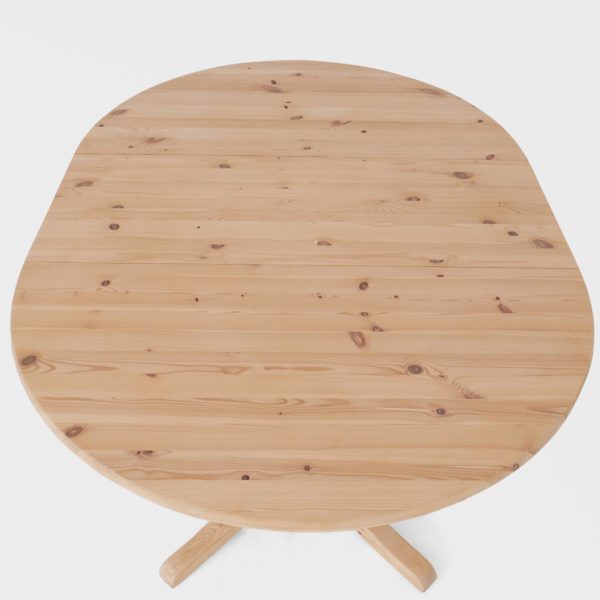 Rundt Spisebord Furu | Ileggsplate - Image 9