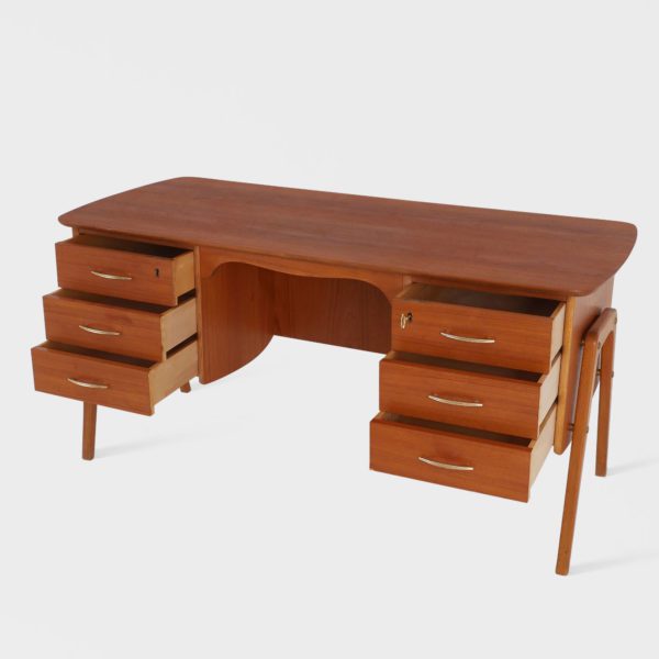 Vintage Skrivebord i Teak - Image 8