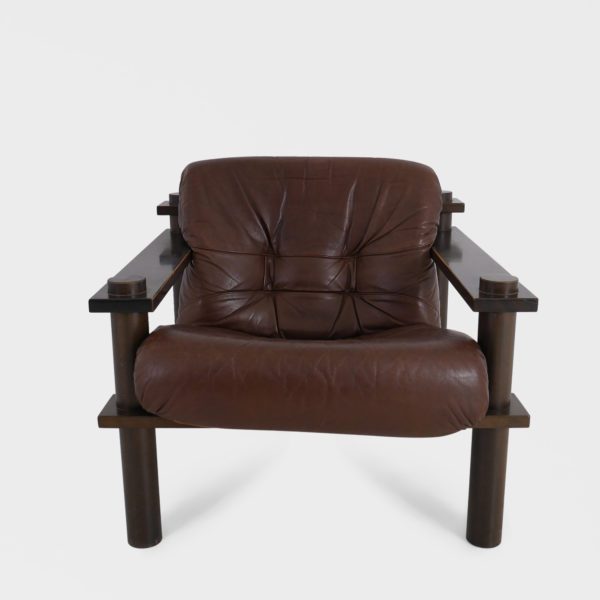 Vintage Lenestol av Stranda Industri | Skinn - Bilde 2