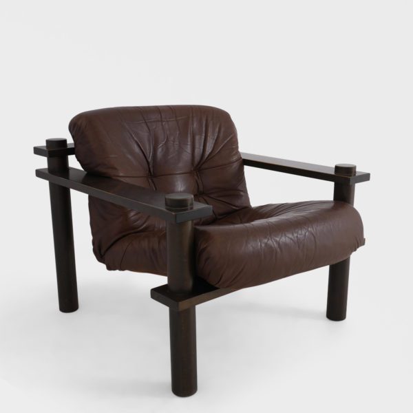 Vintage Lenestol av Stranda Industri | Skinn