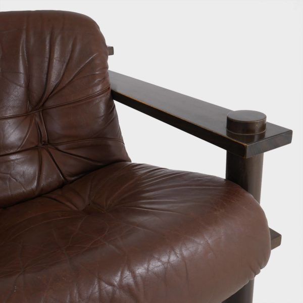 Vintage Lenestol av Stranda Industri | Skinn - Bilde 9