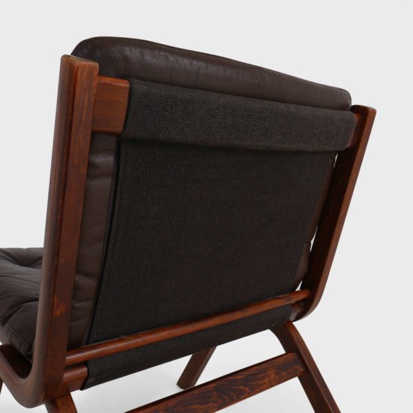 “Uno” Lenestoler Designet av Per Leiv Øie Produsert av Ekornes | Brunt Skinn - Image 10