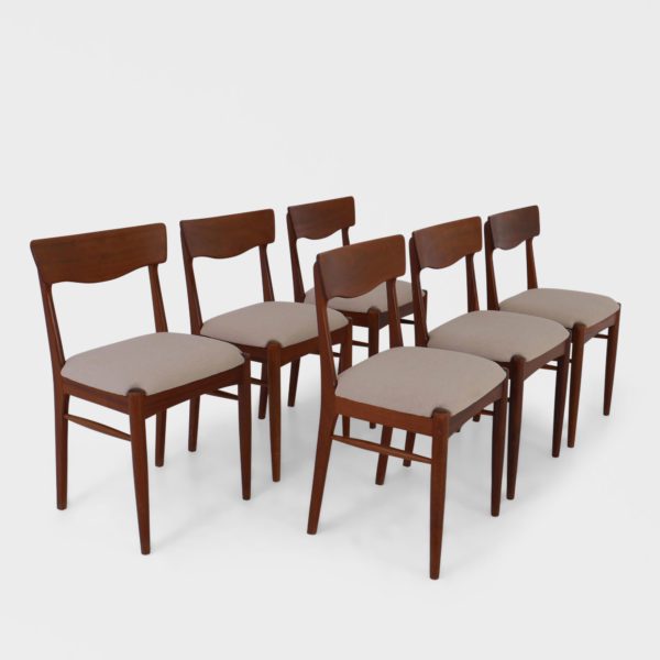 “Modell 63” Retro Spisestuestoler av Gustav Bahus | Teak