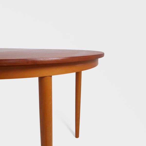 Rundt Spisebord i Teak | Ileggsplate - Image 4