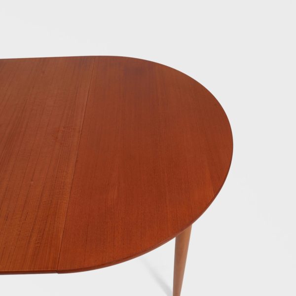 Rundt Spisebord i Teak | Ileggsplate - Image 6