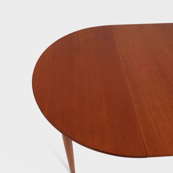 Rundt Spisebord i Teak | Ileggsplate - Image 8