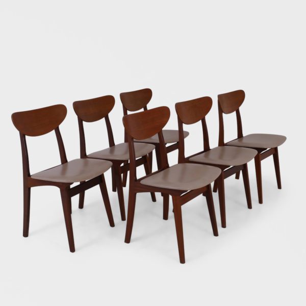 Retro Spisestuestoler i Teak | Lys Skai